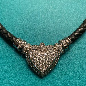 Judith Ripka Sterling Heart Enhancer with CZ